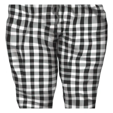 White and black plaid pajama pants sticker