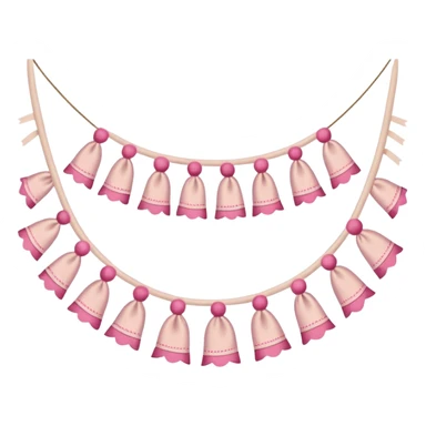 Pink and beige garland  sticker