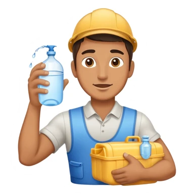 Man delivering water  sticker