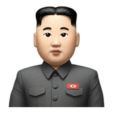 Kim jong UN and LOGO Nike sticker