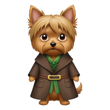 Yorkshire terrier with Minerva McGonagall's clothes sticker
