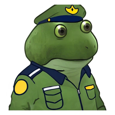 bufo dressed as pilot, zoomed out sticker