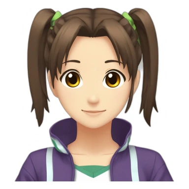 Haruhi Suzumiya with ponytails In sportswear sticker