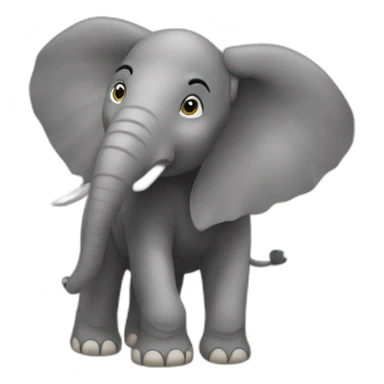 Éléphant sur la tour effel sticker