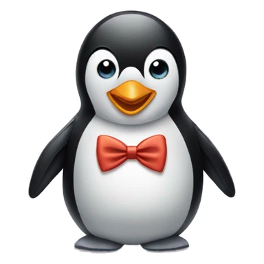 penguin wearing a bow tie  sticker