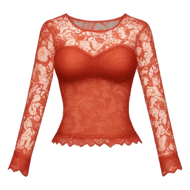 Red lace top  sticker