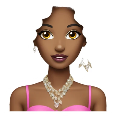 glamorous black barbie  sticker