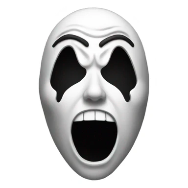 Scream mask sticker