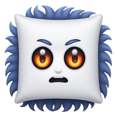 a pillow with dark aura coming out of it  without face ] sticker