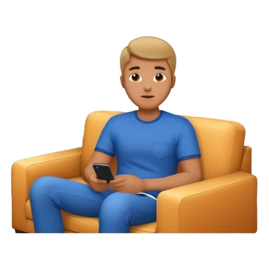A man photographed from behind, sitting on a sofa and watching the news on TV on a modern flat screen. The setting is a living room. sticker