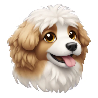Cute fluffy doggie sticker