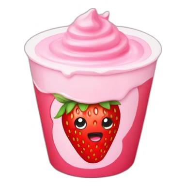 strawberry yougurt sticker