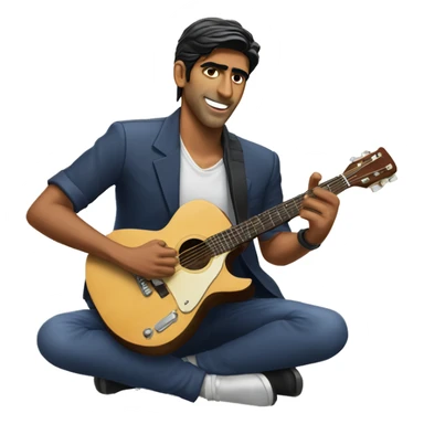 rishi sunak laying guitar sticker