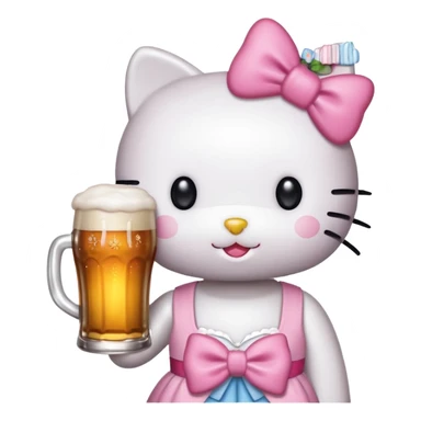 hello kitty in a pub  sticker