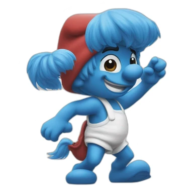 Smurfs hyped sticker