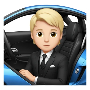 A rich boy in the super car  sticker