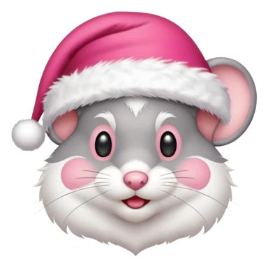 Mouse with santa hat sticker