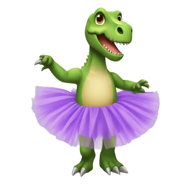 Dinosaur with a tutu sticker