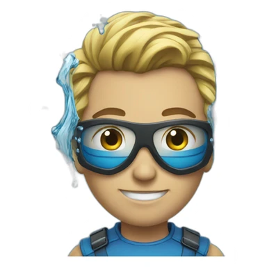 Superheros control water sticker