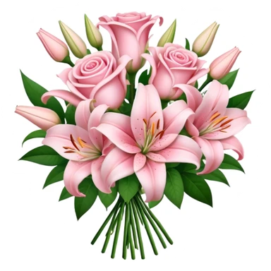 light pink flower bouquet  sticker