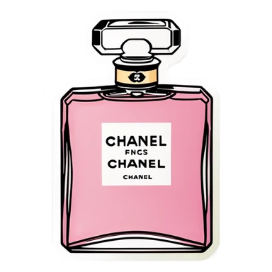 Light pink Chanel perfume sticker