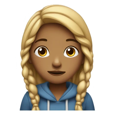 Girl who’s tired from school  sticker