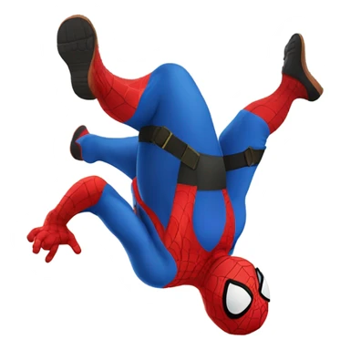 Overweight spider man skydiving sticker