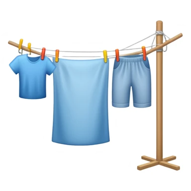 laundry drying line sticker