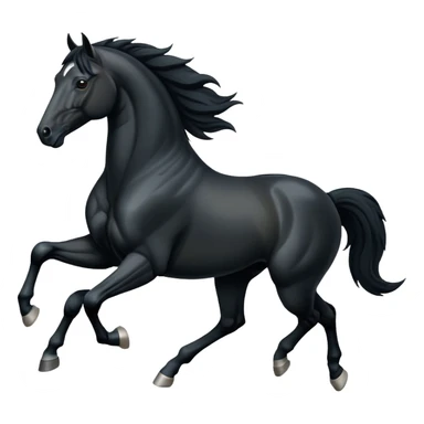 Black horse running like 🐎 sticker
