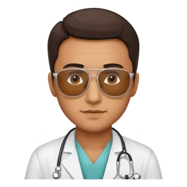 doctor with sunglasses sticker