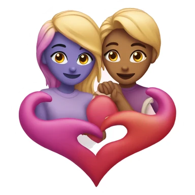 lesbian heart  sticker