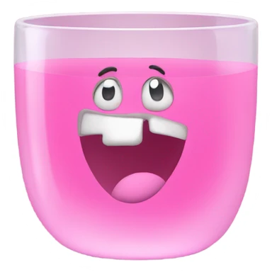 pink sorbent in glass  sticker