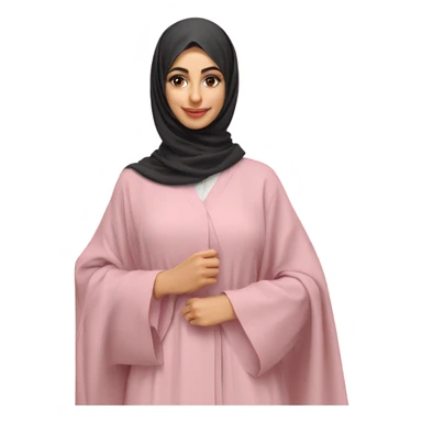 iranian girl pastel pink abaya sticker