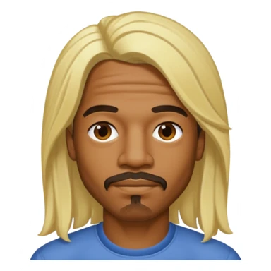 Andre 3000 with long blonde hair sticker