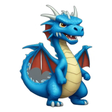Angry Blue Dragon sticker