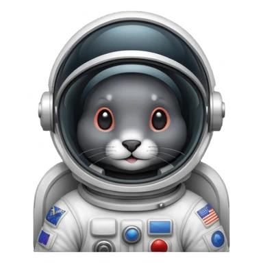 black rabbit astronaut sticker