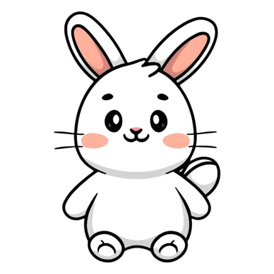 cartoon rabbit sticker