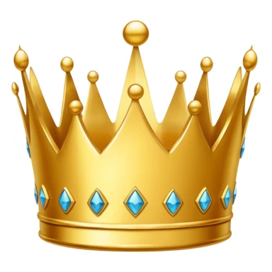 create a crown cartoony without details or anything make it tiny as a real emoji sticker
