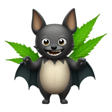 Bat with weed sticker