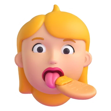 delighted face with tongue out tasting delicious food sticker