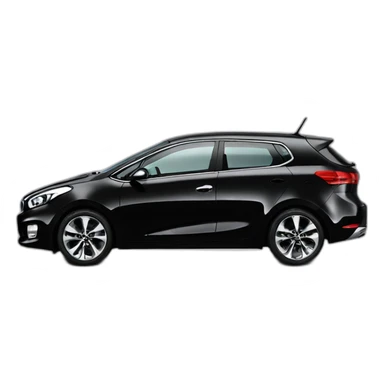 Right front side view kia ceed 2013 black sticker