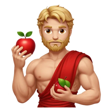 greece god with an apple sticker