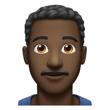 Black man large nose large lips hold breath sticker