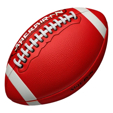 afl red sherrin football without lines sticker