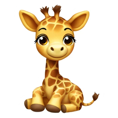baby giraffe in a diaper sticker