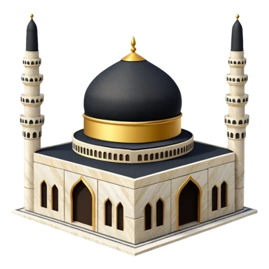 umroh mekkah building without background sticker