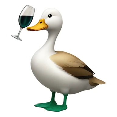 Duck with wine  sticker