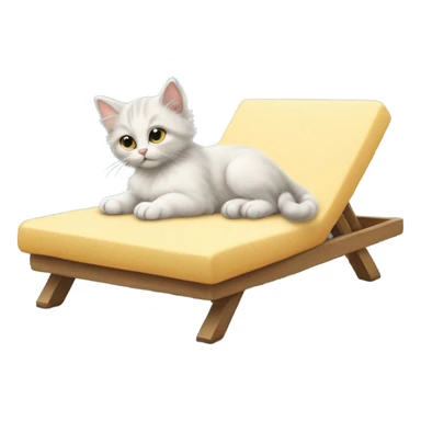 kitten on a sun bed  sticker