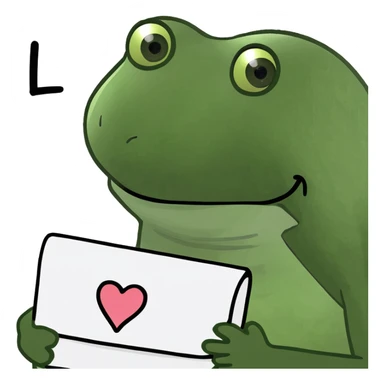 Green heart with a L letter  sticker