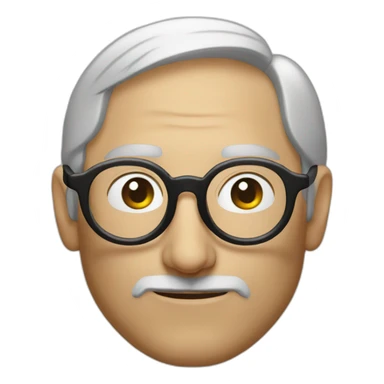 Steve Jobs with round glasses sticker